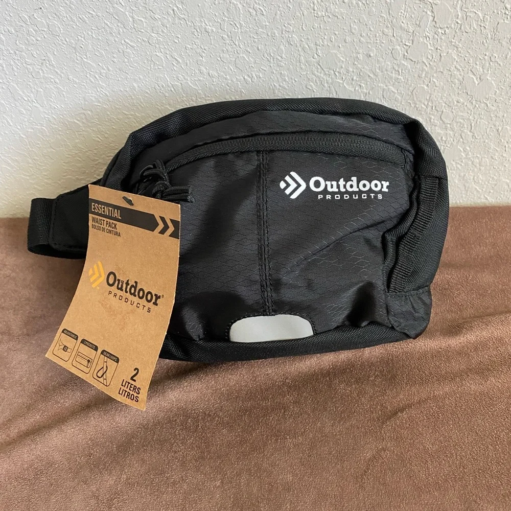 Outdoor Products Essential Waist Pack/Belt Pack Adjustable.3 pockets. Reflective - Picture 1 of 11